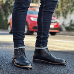 Brave sight boots hommes -Cuir Noir