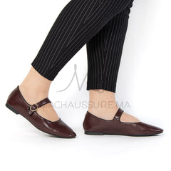 Glamour - Ballerines Femmes en Bordeau