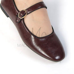 Glamour - Ballerines Femmes en Bordeau