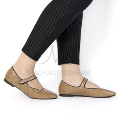 Glamour - Ballerines Femmes en Kaki