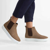 Premium - Boots daim en kaki