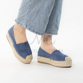 Flocon - Espadrilles Compensées en Bleu