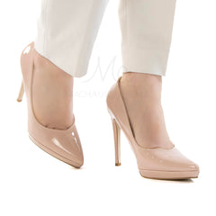 Kalyos - Escarpin à talon fin en Rose Bebe