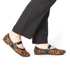 FARAH - Ballerines Femmes en Leopard