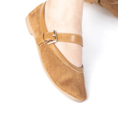 FARAH - Ballerines Femmes en Tabac