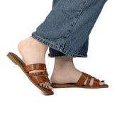 Sandalin - Sandales plates en Camel