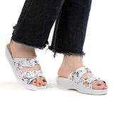 Sandales médicales fleuris