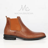 CHELSEA - Bottines en Cuir Tabac