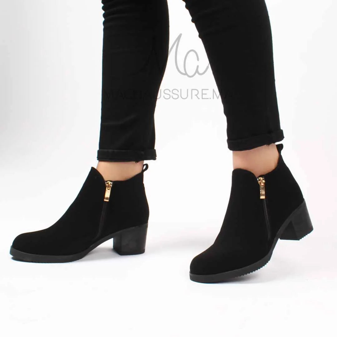 Elise Bottines à talon- Noir