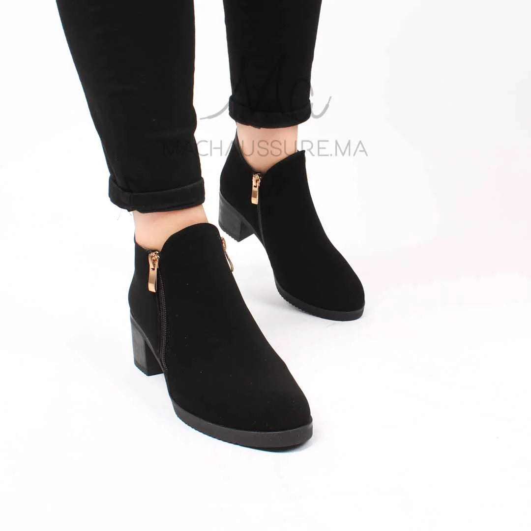 Elise Bottines à talon- Noir