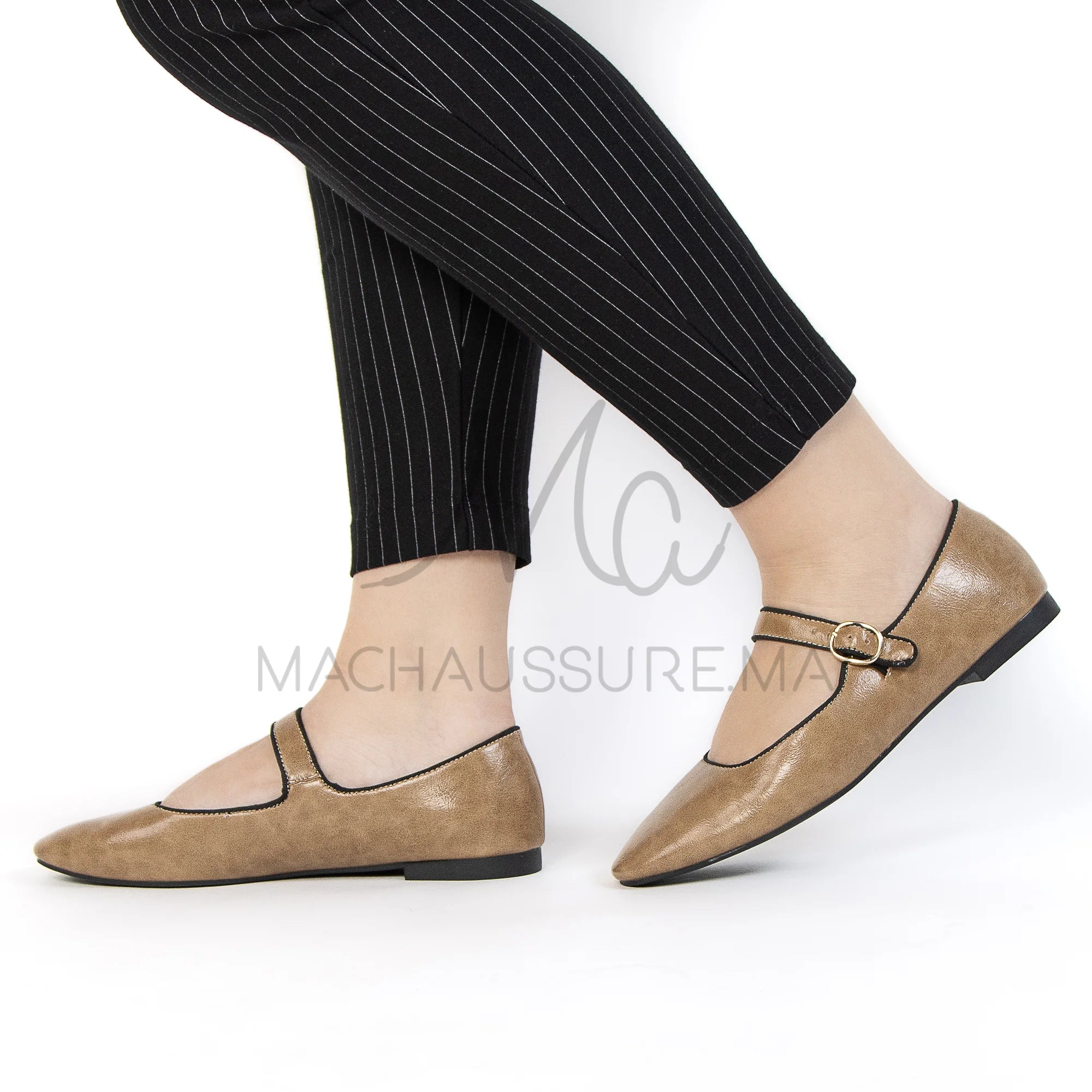 Glamour - Ballerines Femmes en Kaki