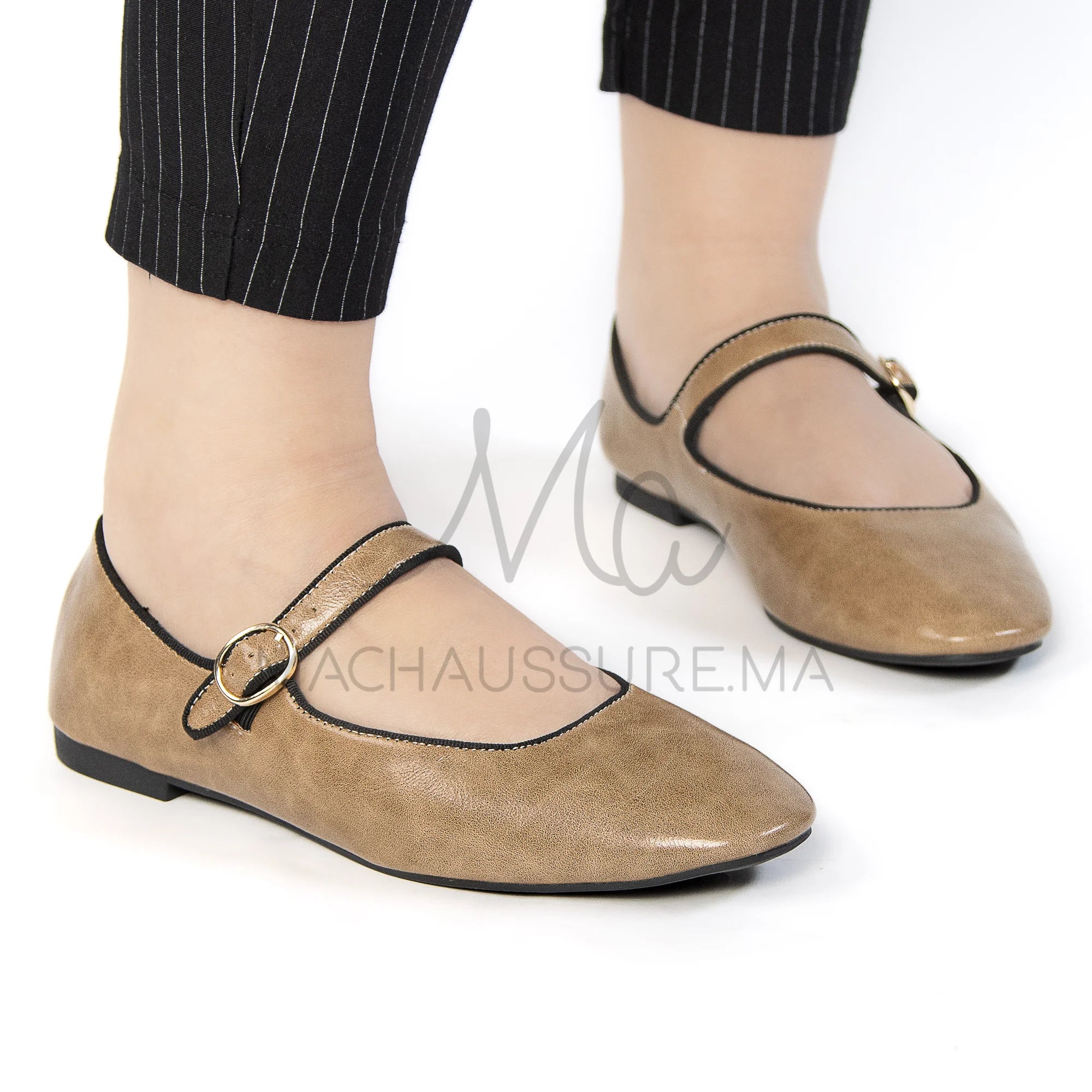 Glamour - Ballerines Femmes en Kaki