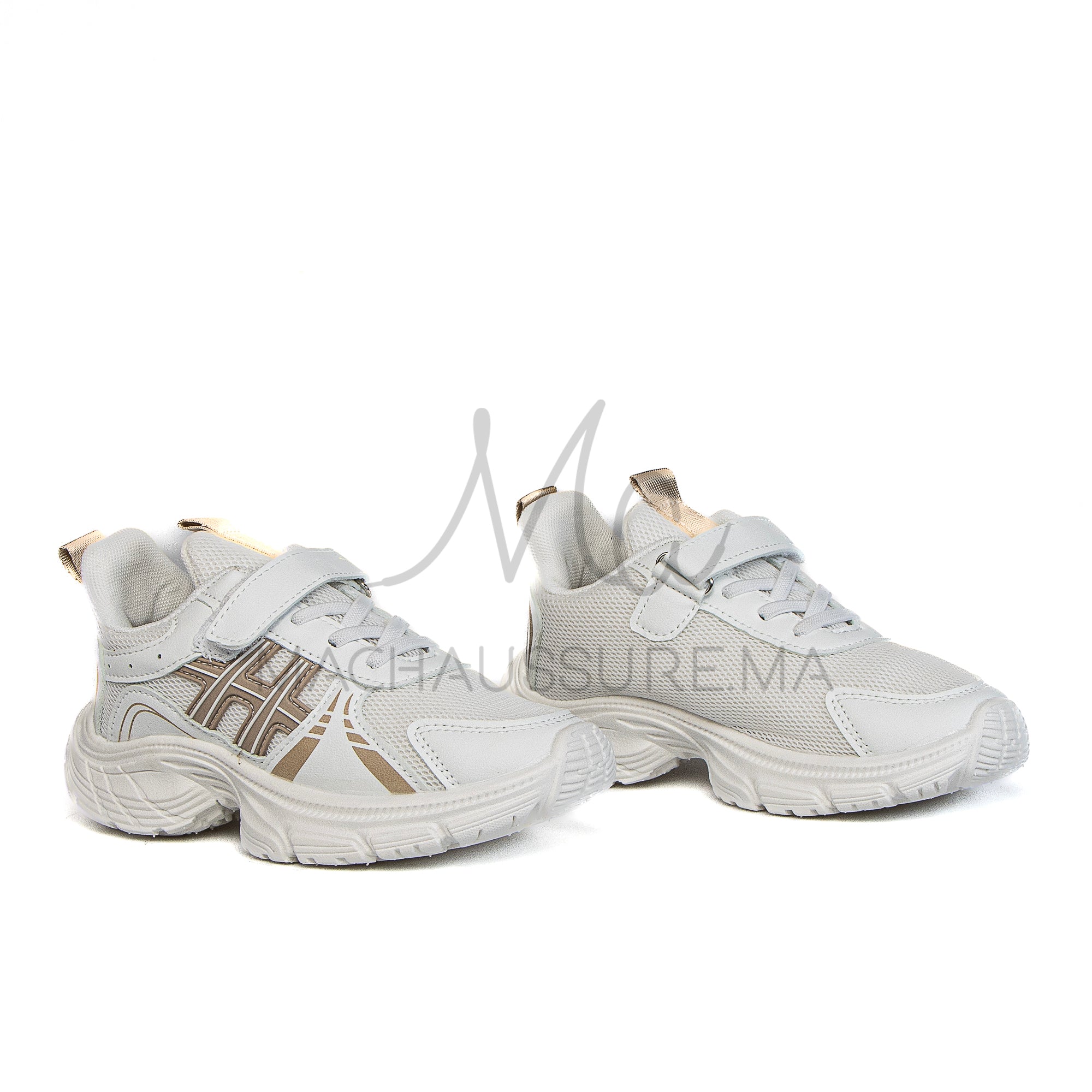 FlexRun - Baskets enfants en Kaki