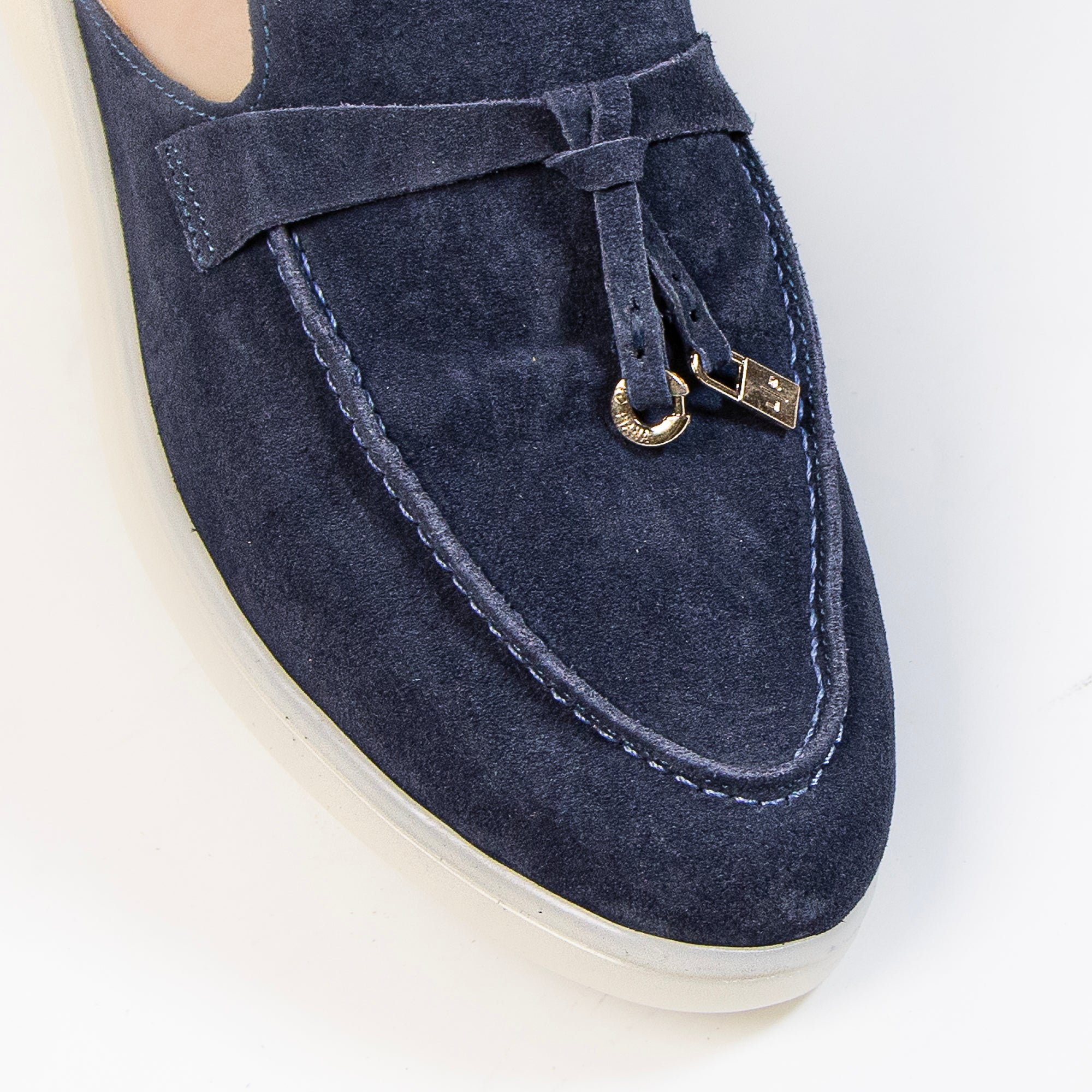 Trend - Mules Femmes en Daim Bleu