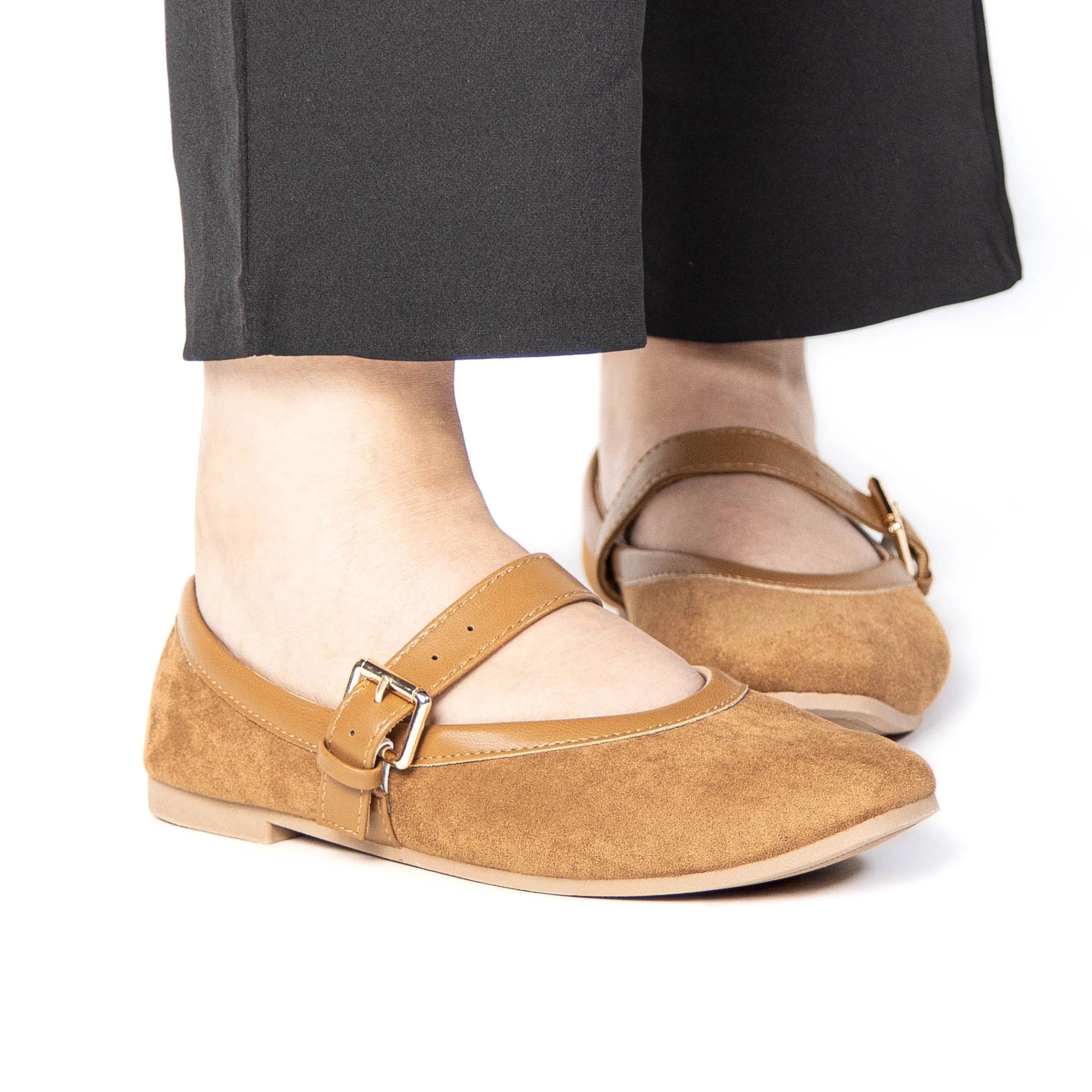 FARAH - Ballerines Femmes en Tabac