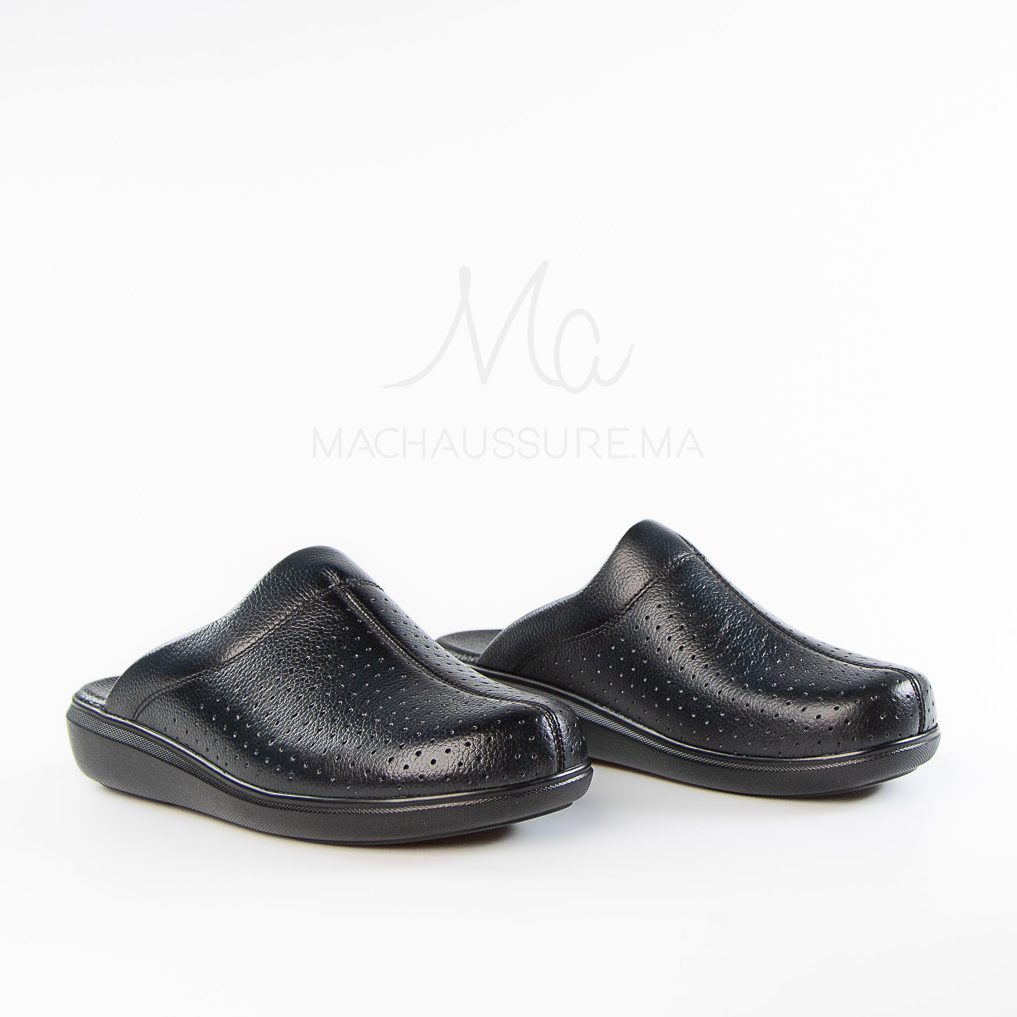 Ortho - Sabots Médical 100% Cuir en Bleu