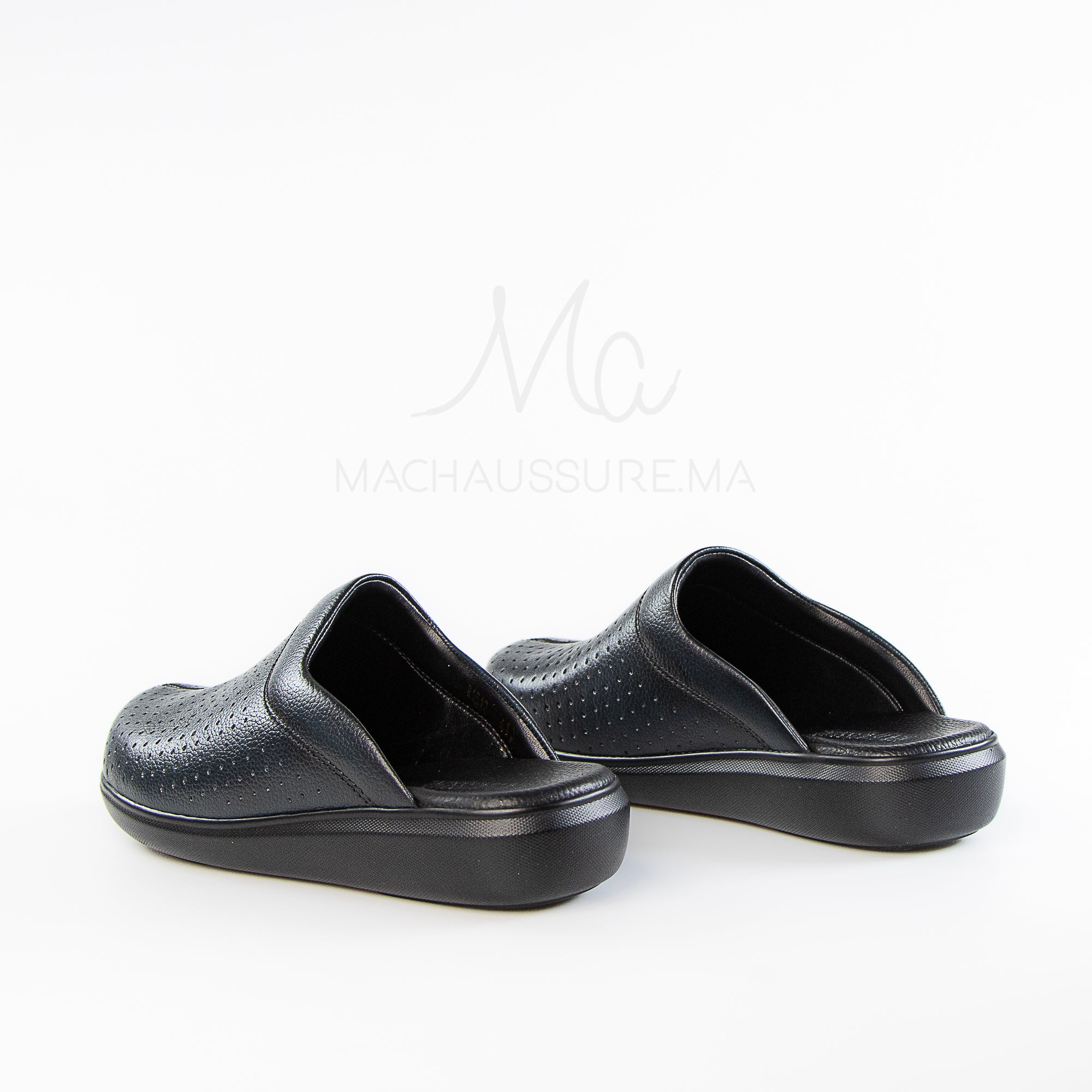 Ortho - Sabots Médical 100% Cuir en Bleu