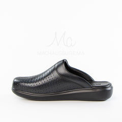 Ortho - Sabots Médical 100% Cuir en Bleu