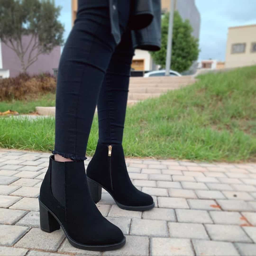 Chuky Heel bottines- Noir.