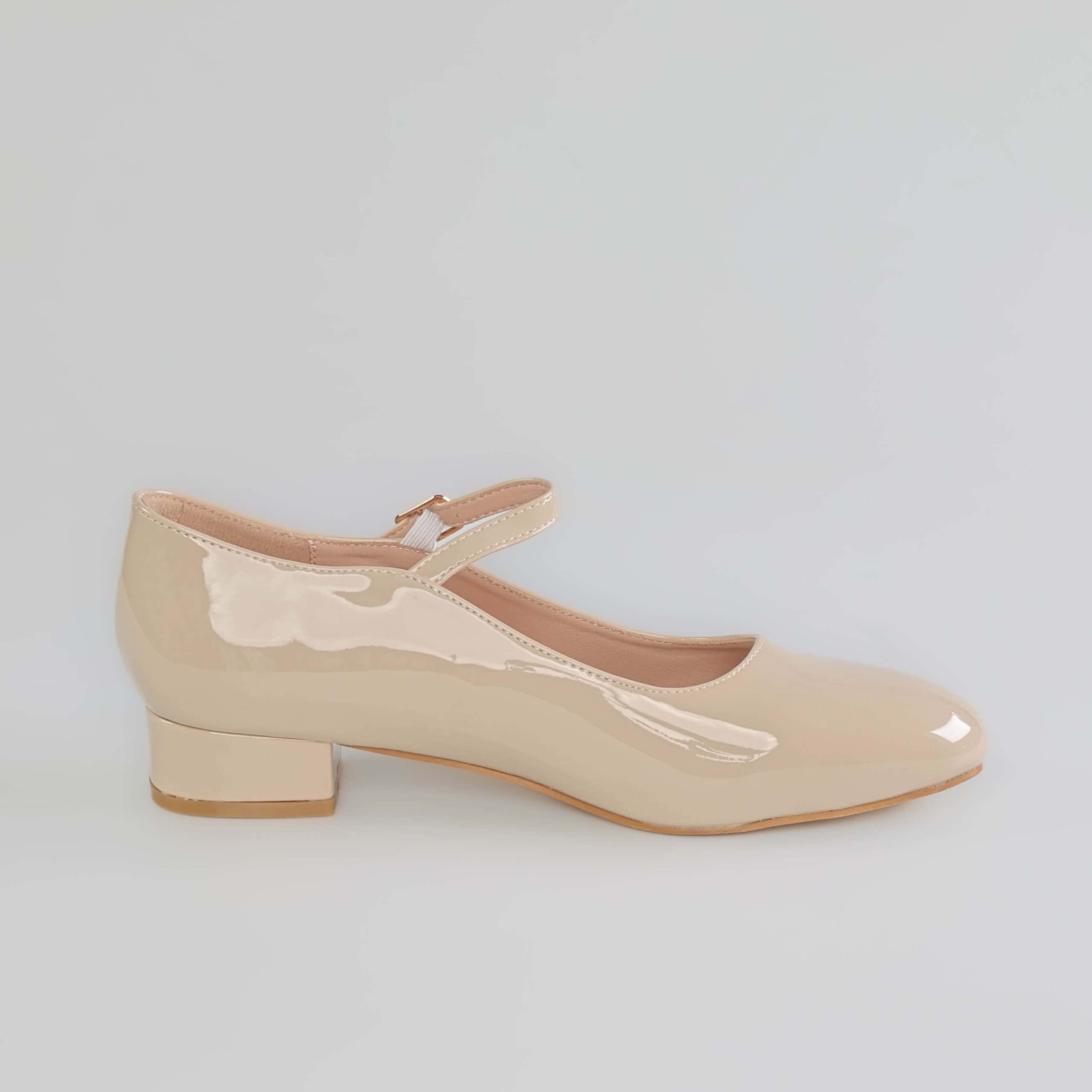 Maya – Escapins à bride Femmes en Beige.