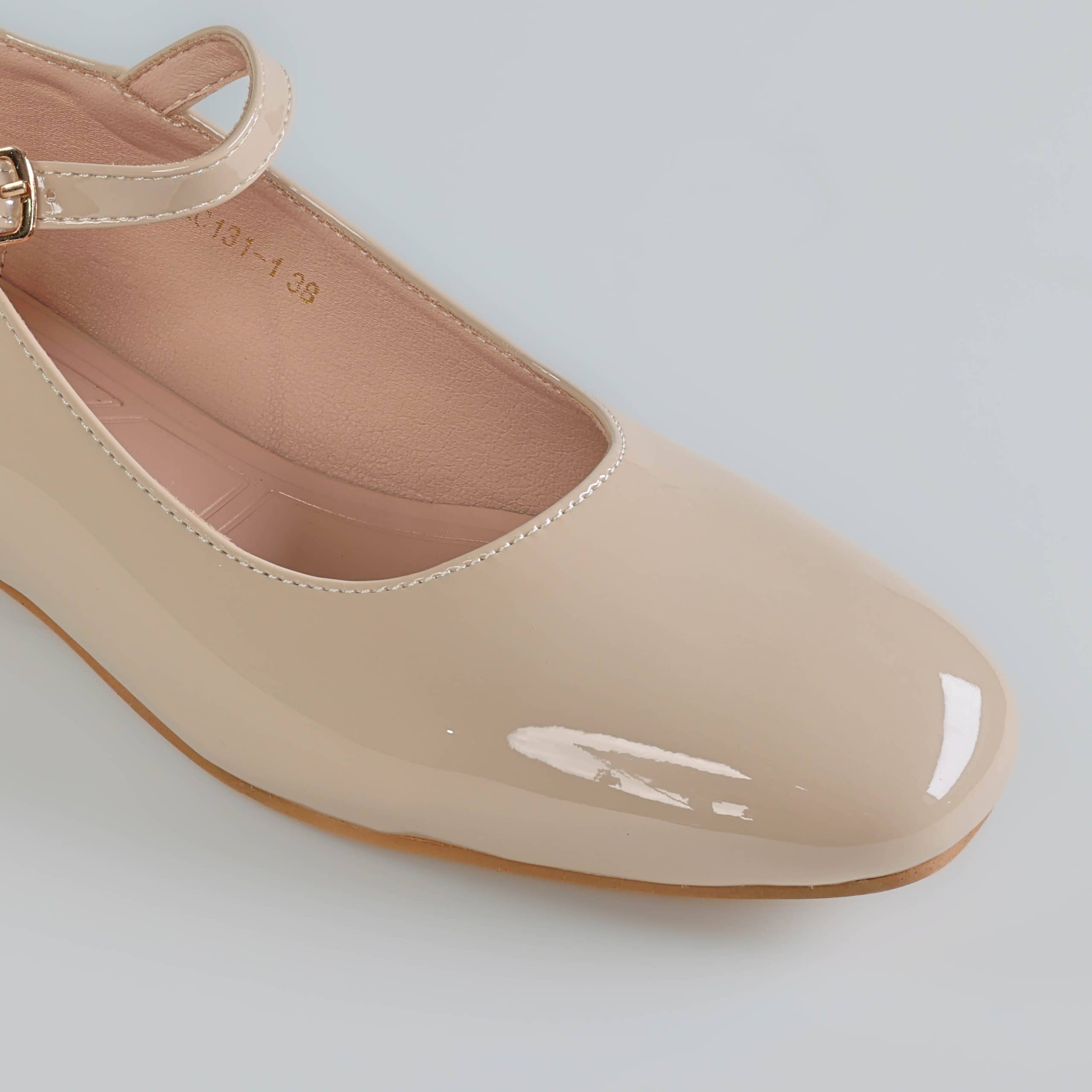 Maya – Escapins à bride Femmes en Beige.