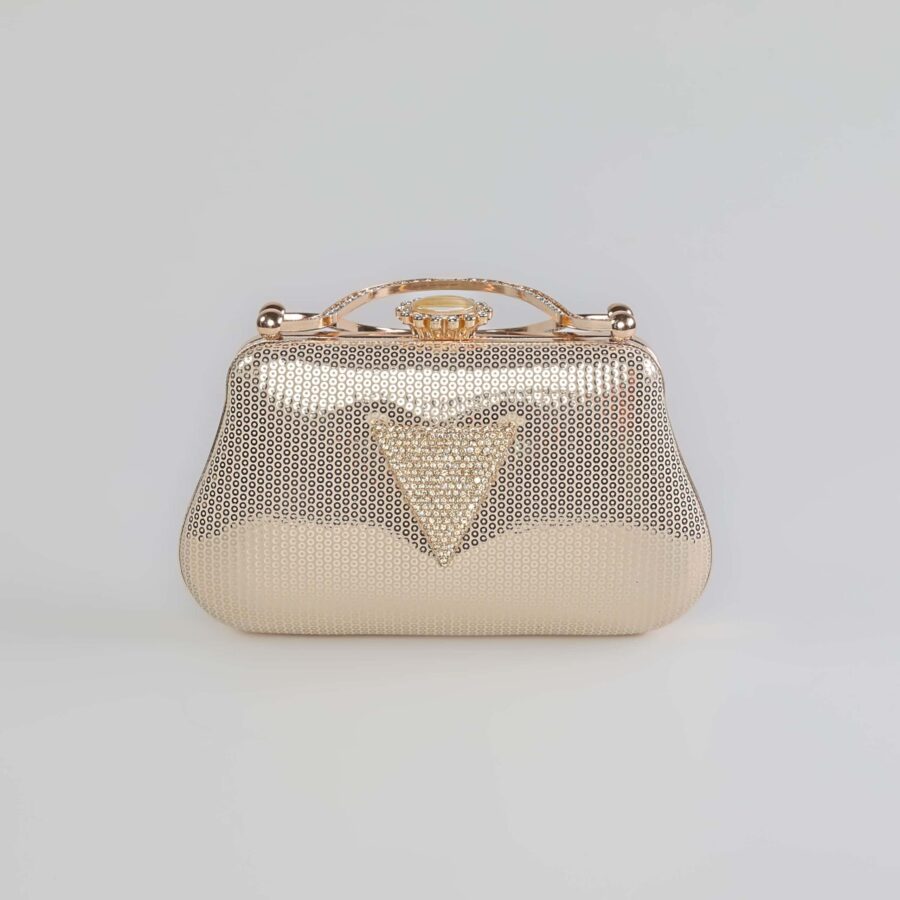 Crystal – Sac soirée en Doré.