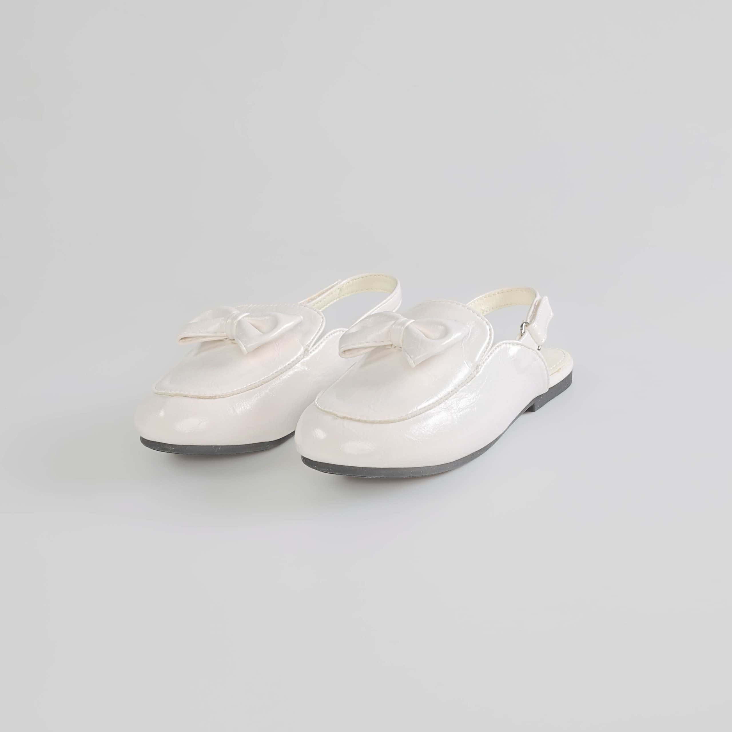 Hana – Ballerines fille à bride en Blanc.