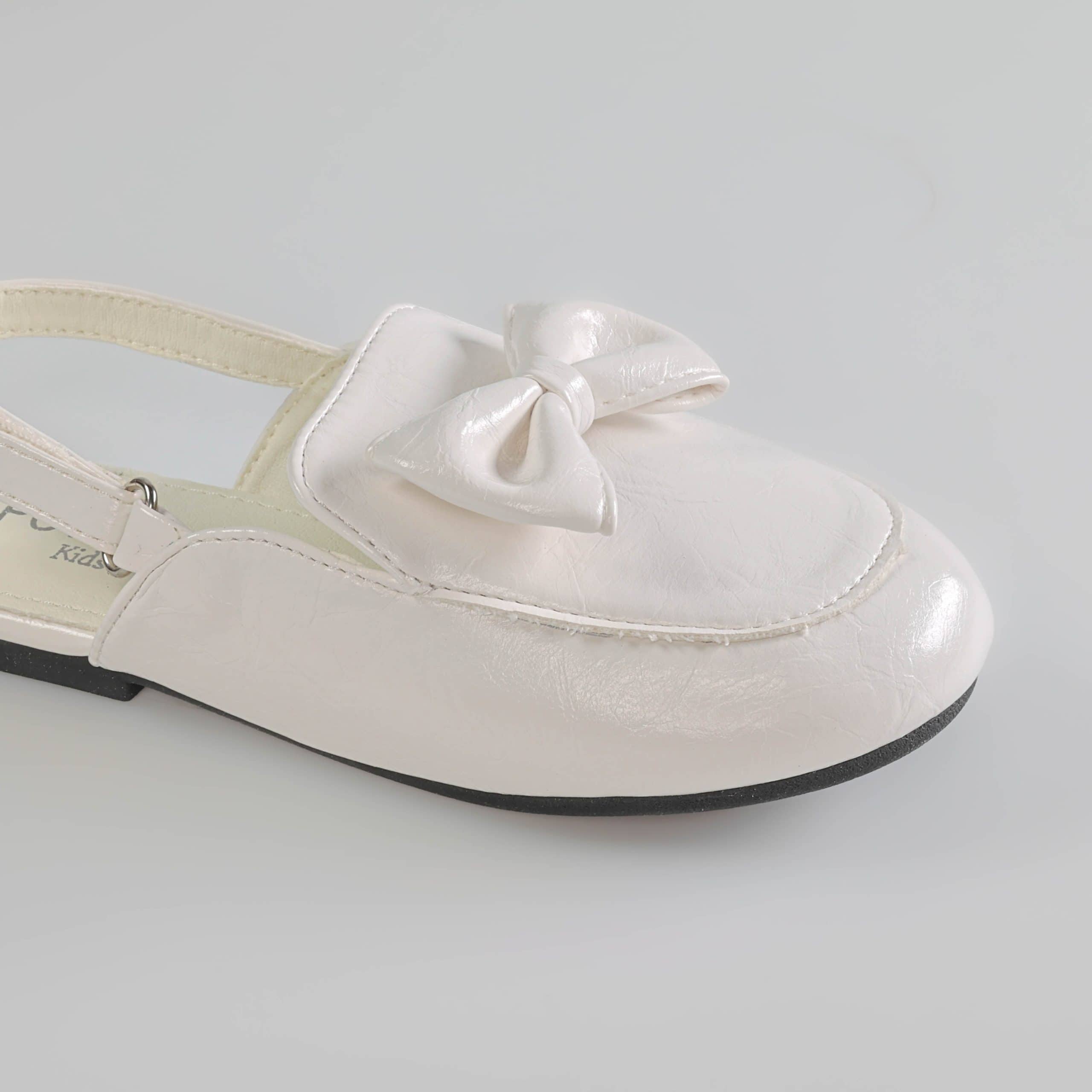 Hana – Ballerines fille à bride en Blanc.