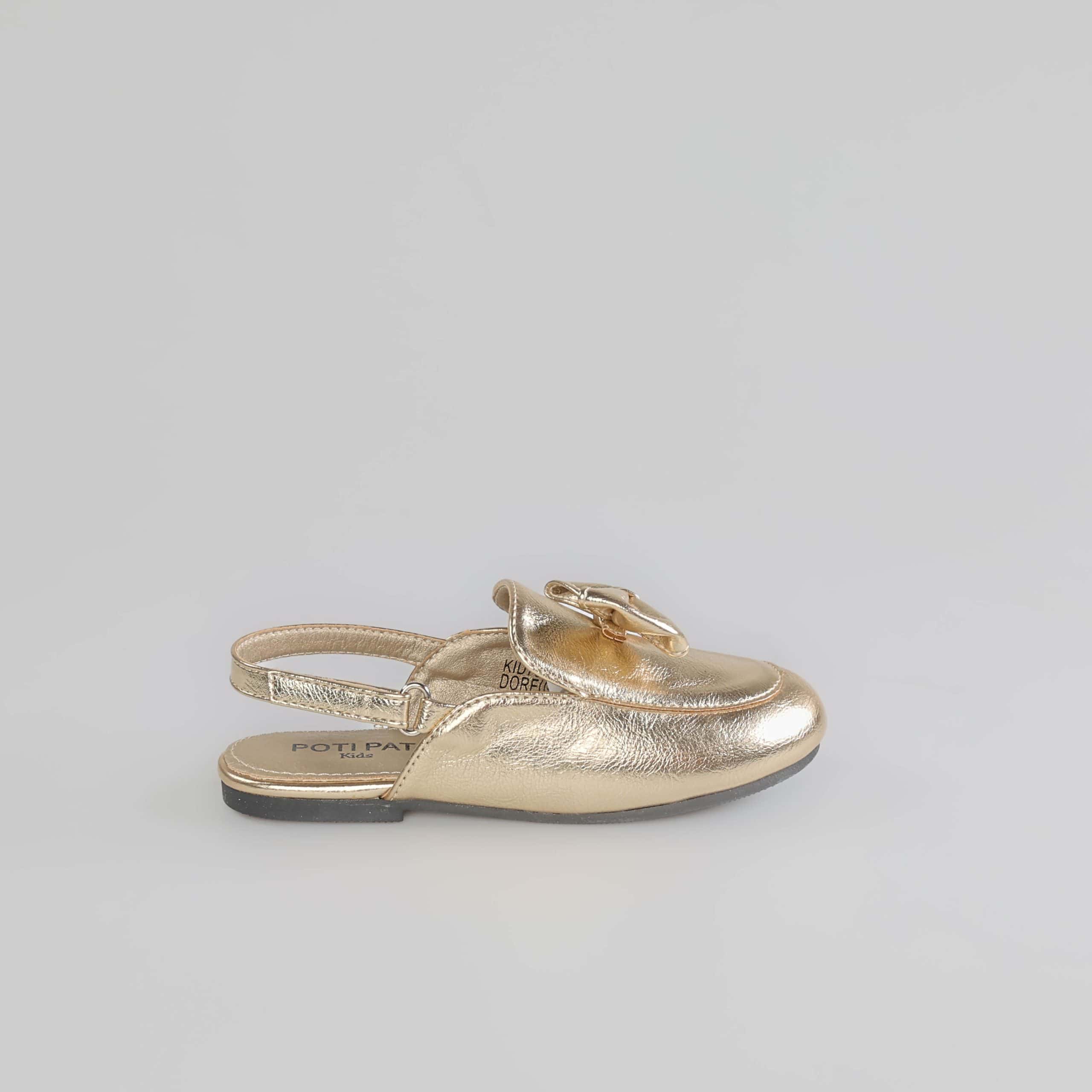 Hana – Ballerines fille à bride en Doré.