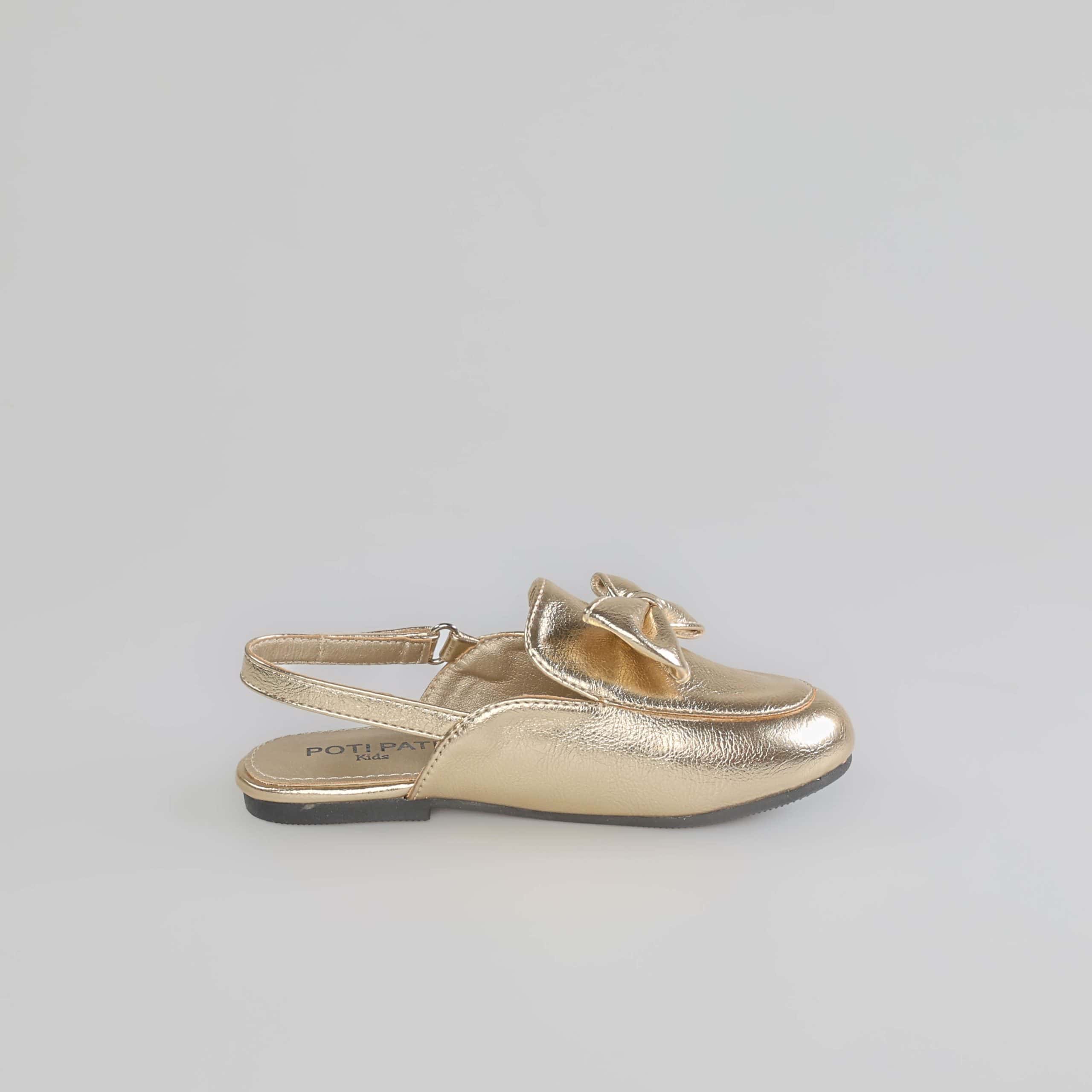 Hana – Ballerines fille à bride en Doré.