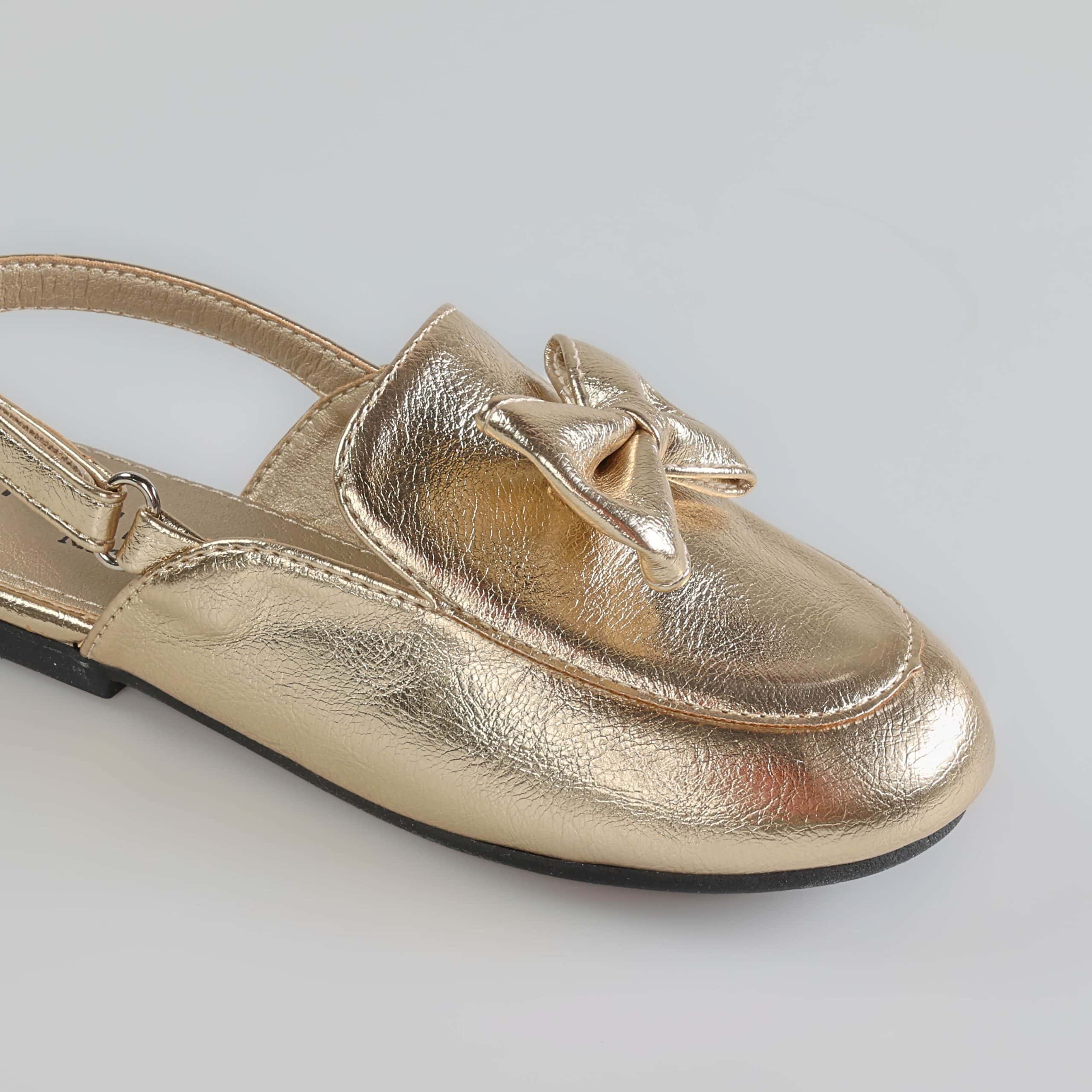 Hana – Ballerines fille à bride en Doré.