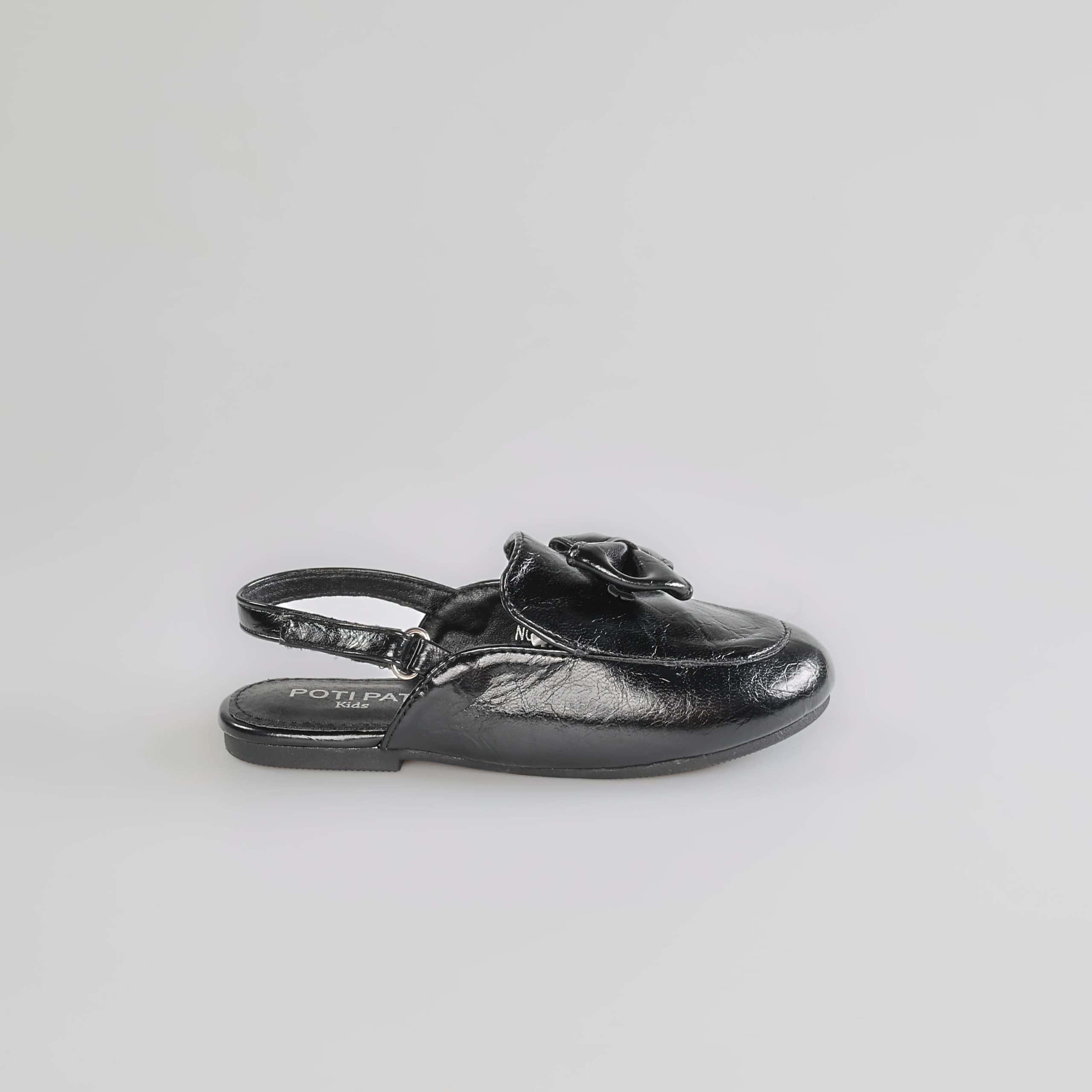 Hana – Ballerines fille à bride en Noir.