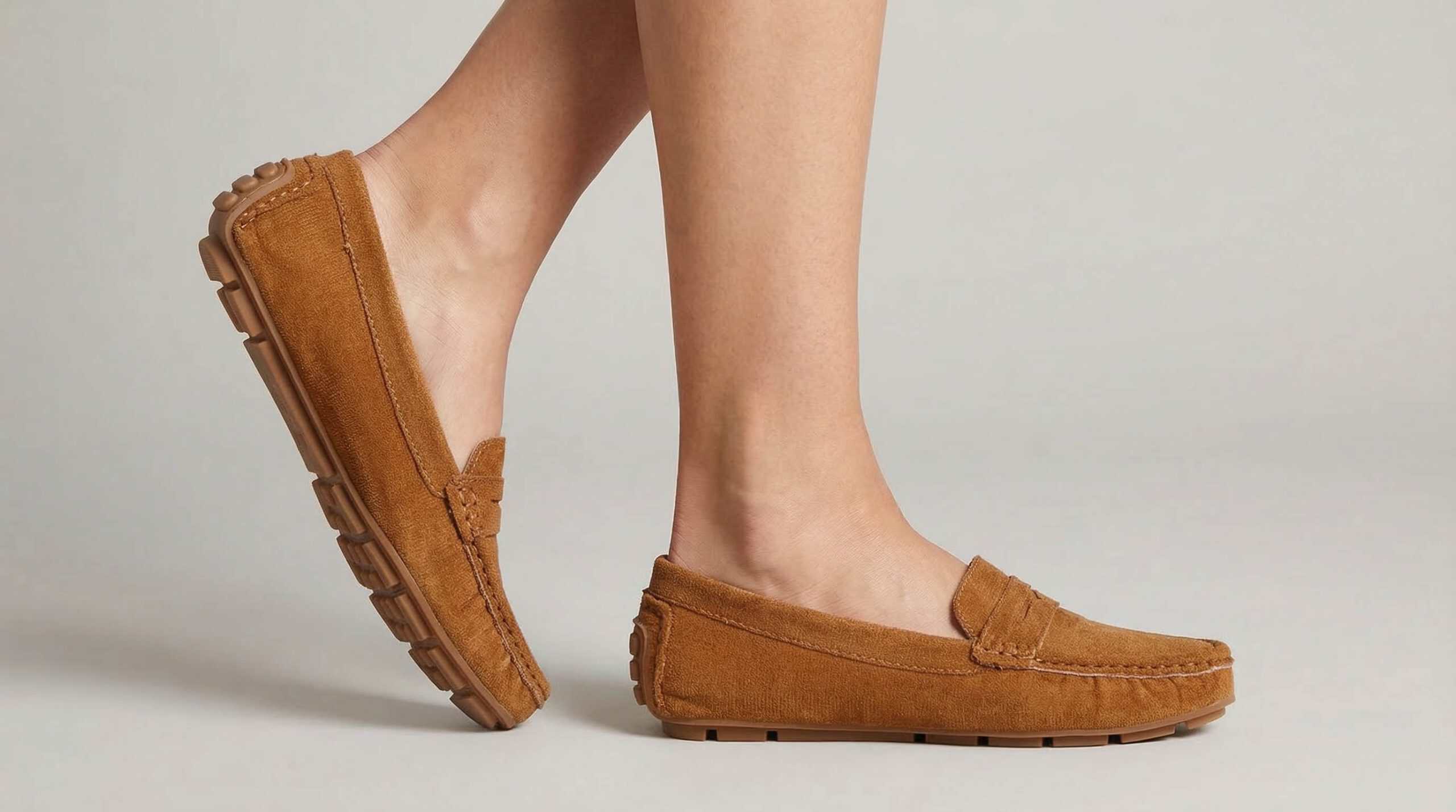 Basic – Mocassins Femmes en Tabac.