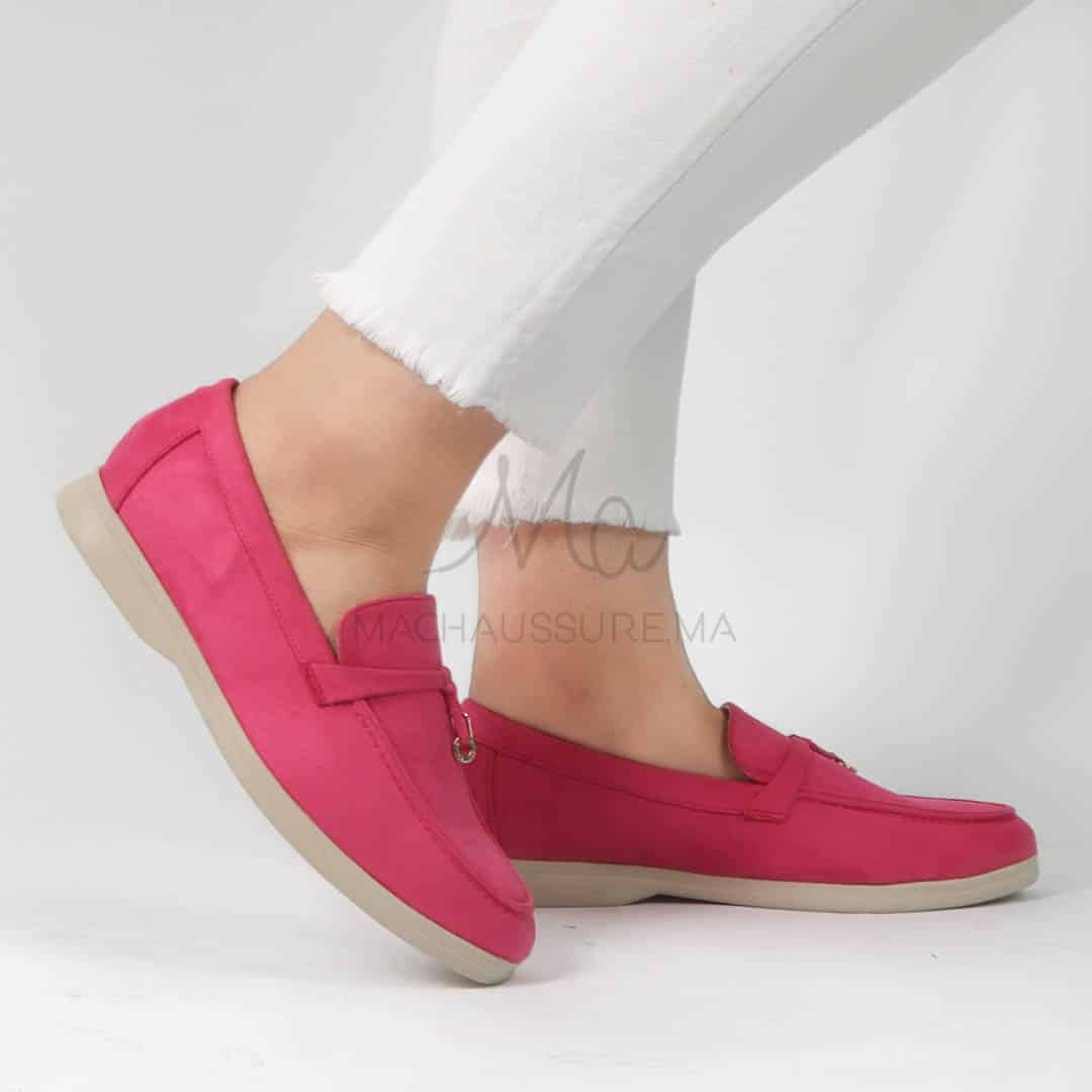 OPERA – Mocassins en Fuchsia.