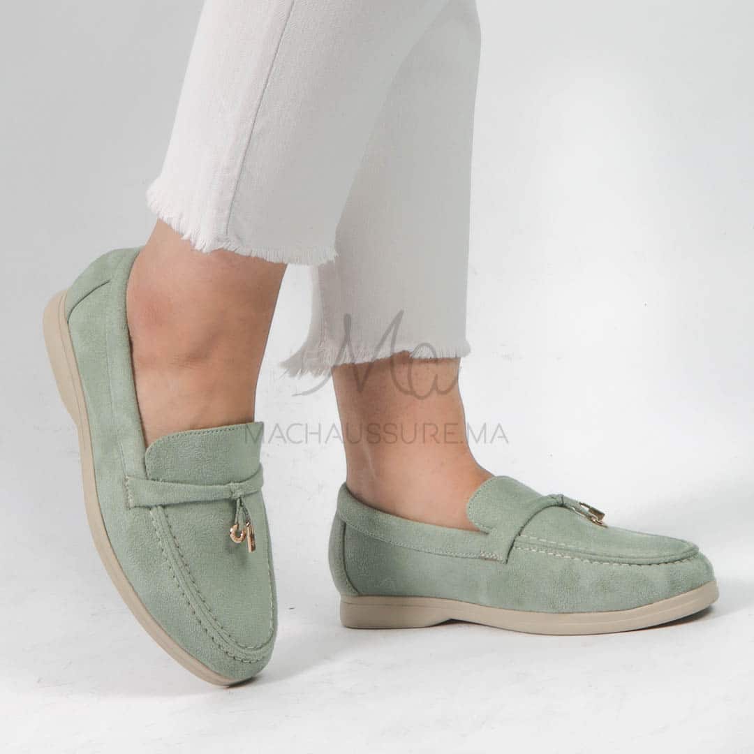 OPERA – Mocassins en Vert Clair.