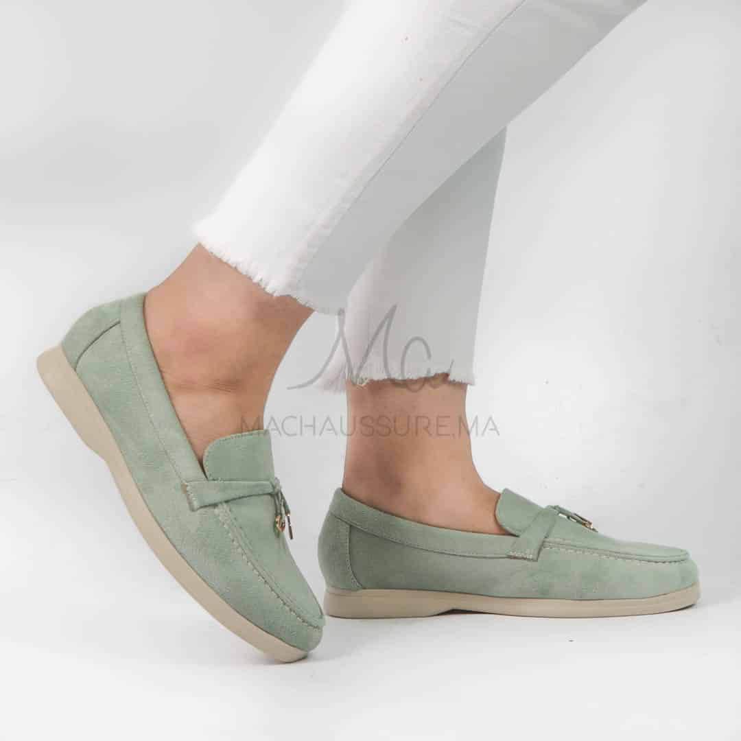 OPERA – Mocassins en Vert Clair.