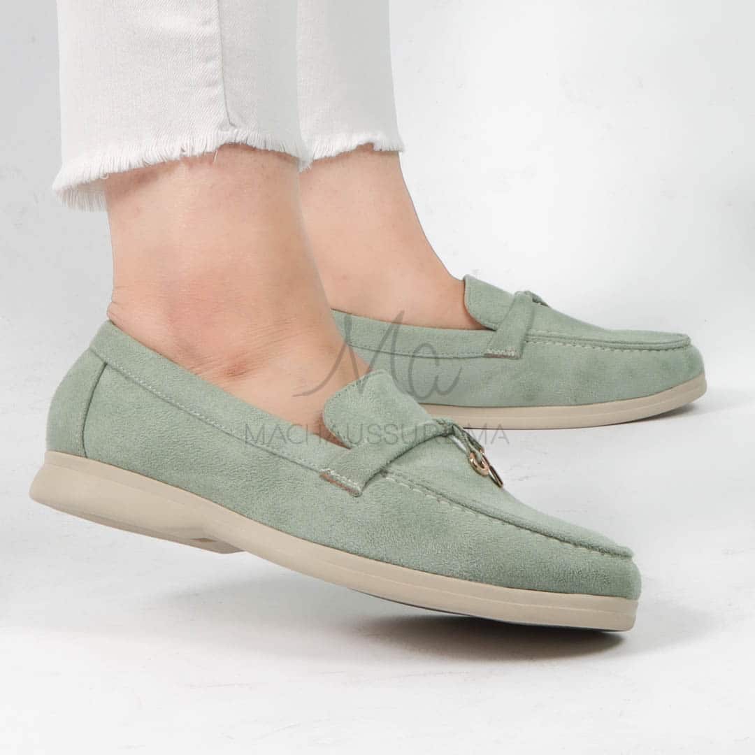 OPERA – Mocassins en Vert Clair.