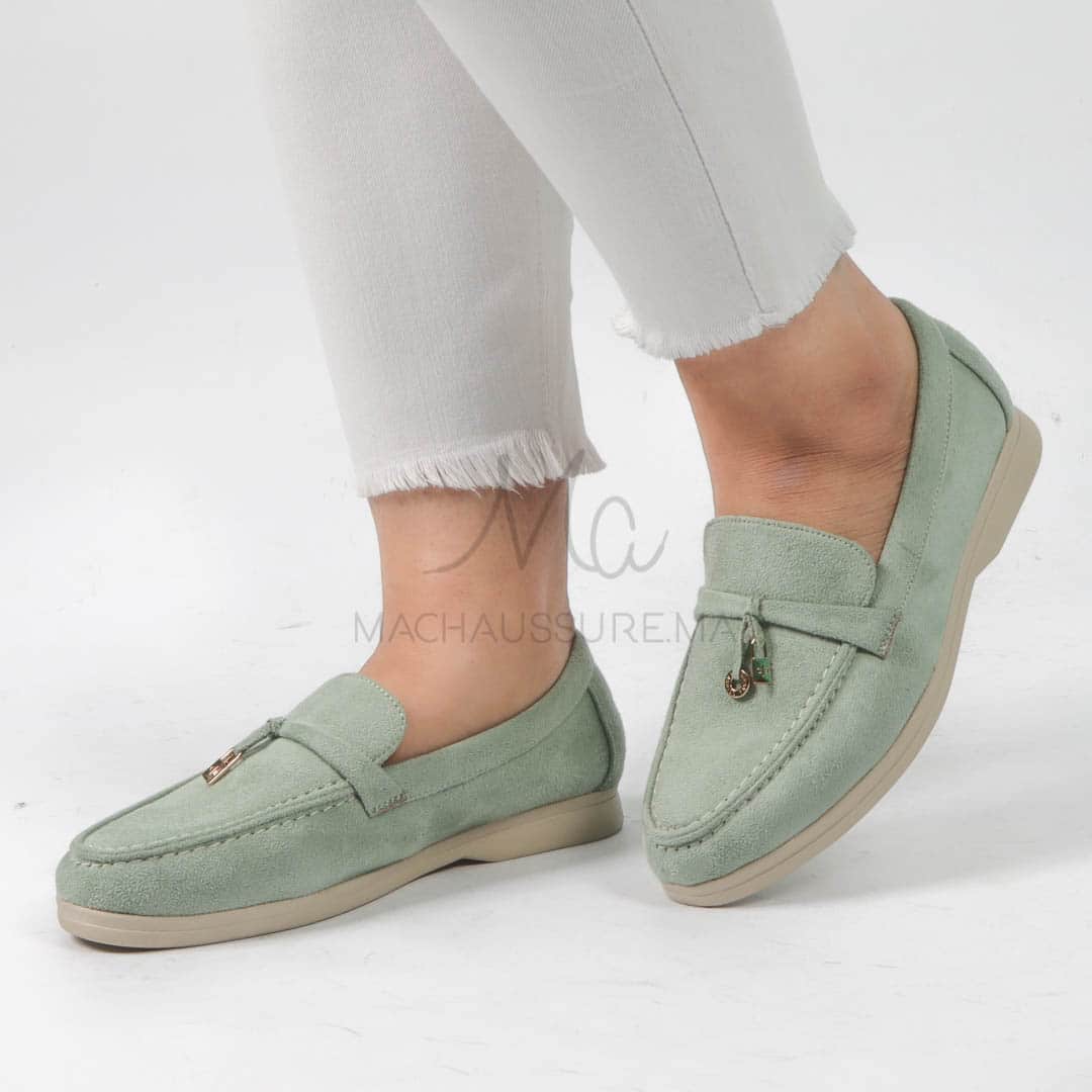 OPERA – Mocassins en Vert Clair.