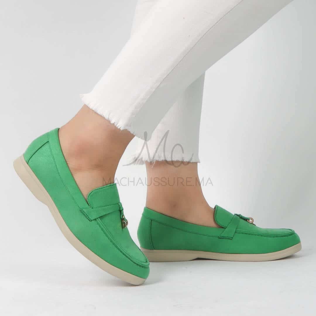 OPERA – Mocassins en Vert Royal.