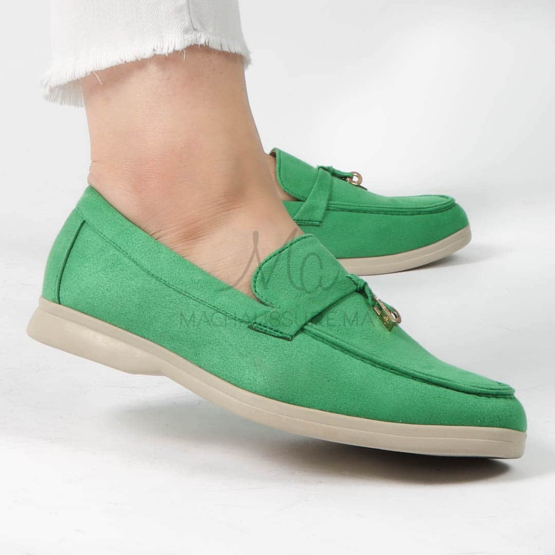 OPERA – Mocassins en Vert Royal.