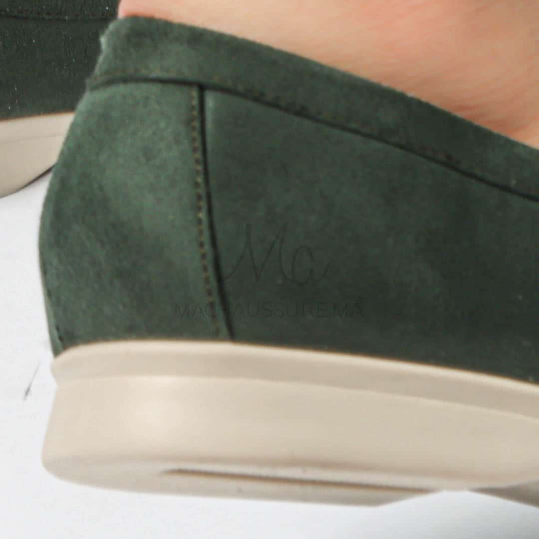 OPERA – Mocassins en Vert Sapin.