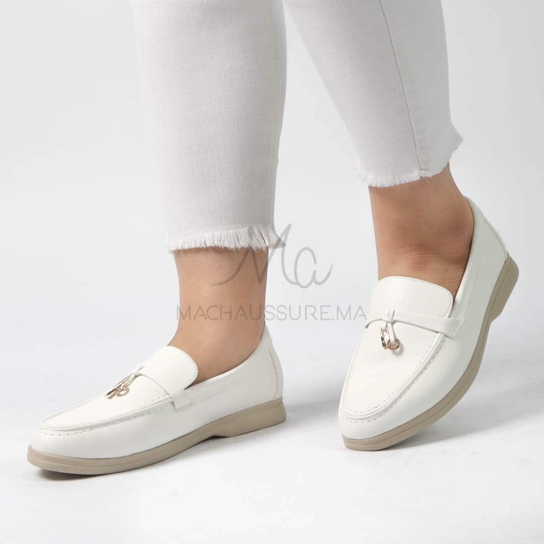 OPERA – Mocassins en Blanc.