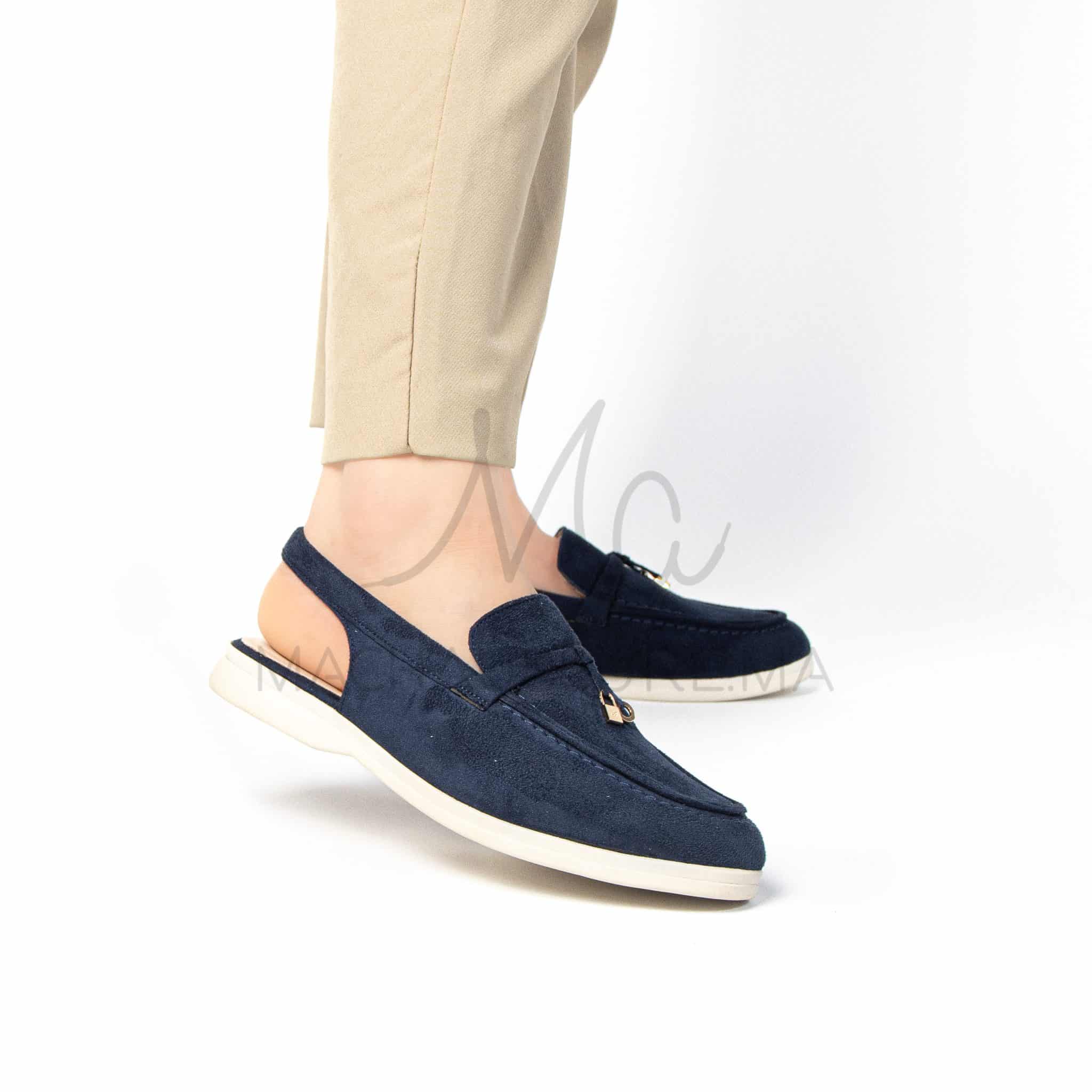 Loafer Elite - Mules Femme en Bleu Marine.