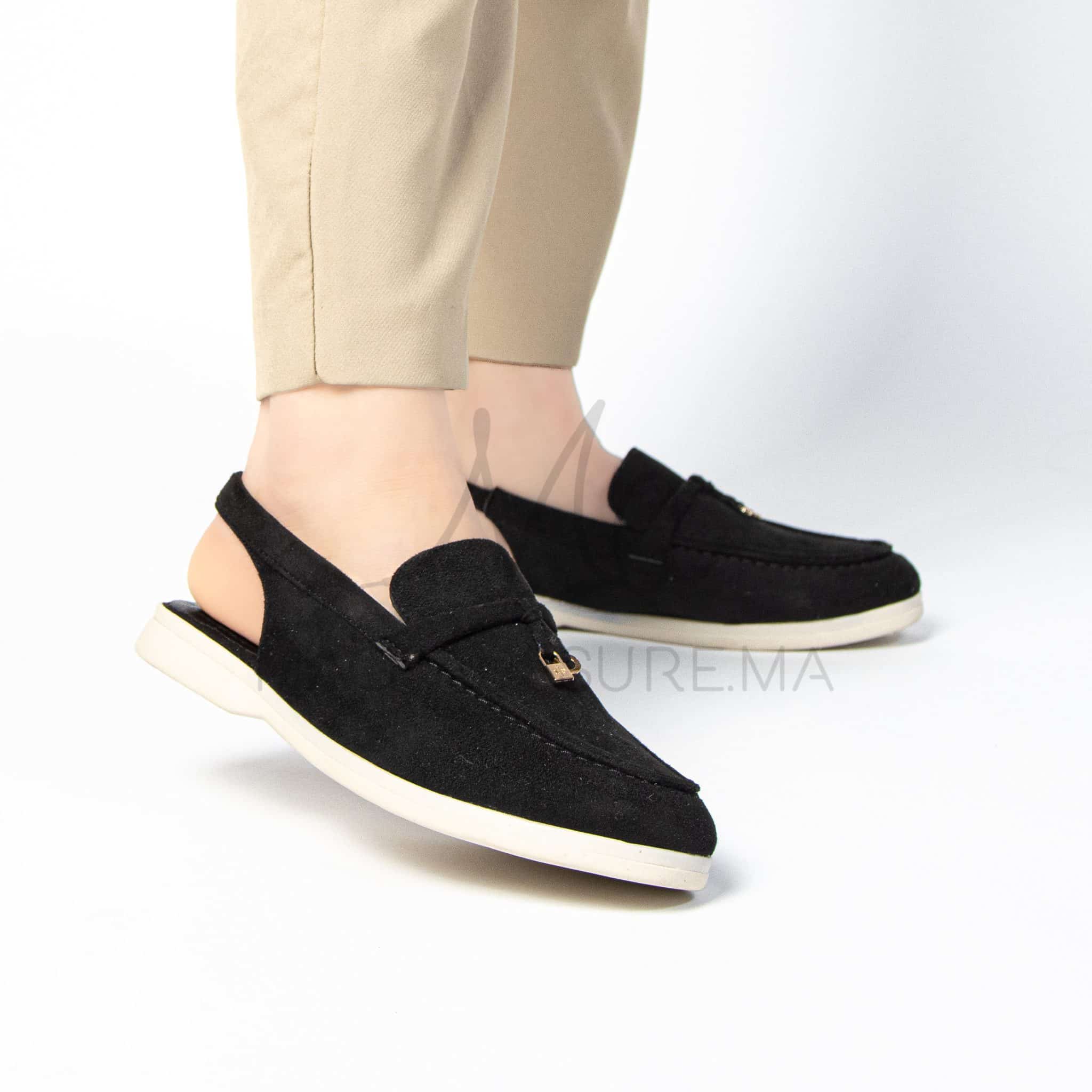 Loafer Elite - Mules Femme en Noir.