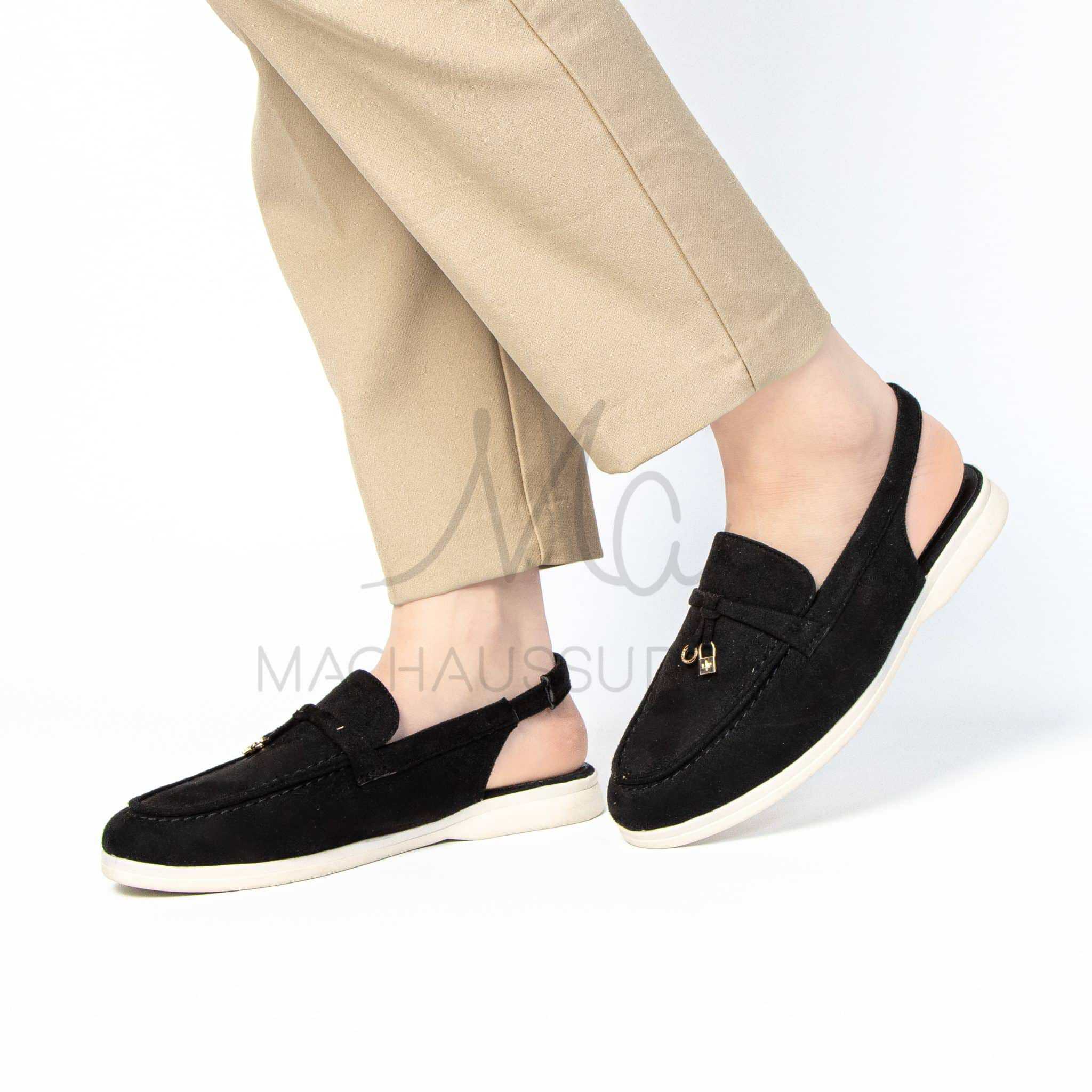 Loafer Elite - Mules Femme en Noir.