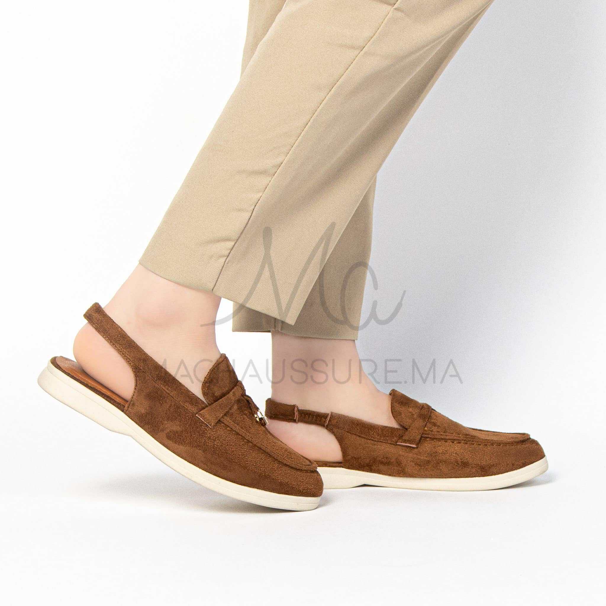 Loafer Elite - Mules Femme en Tabac.