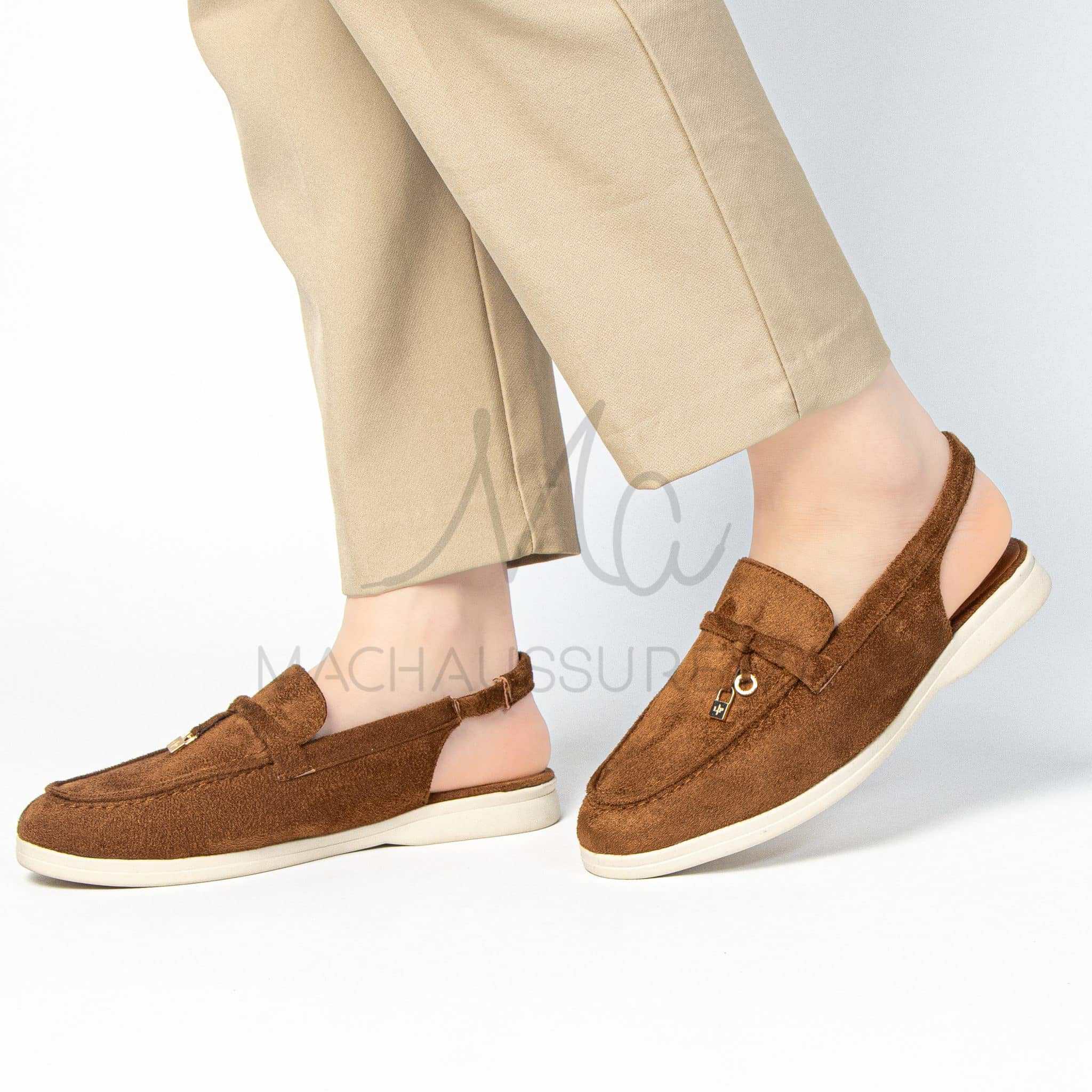 Loafer Elite - Mules Femme en Tabac.