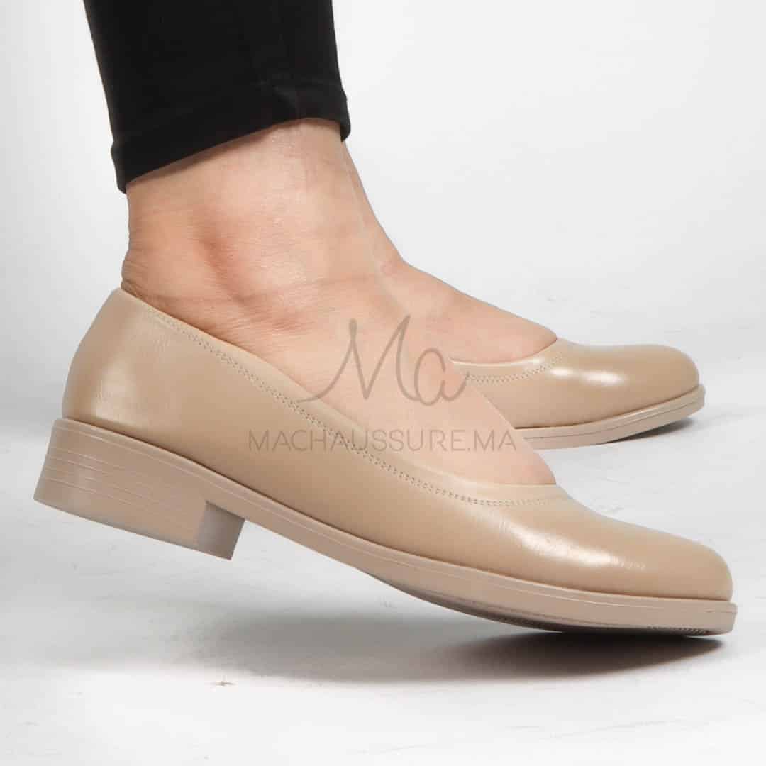 Manon - Mocassins Femmes en Beige.