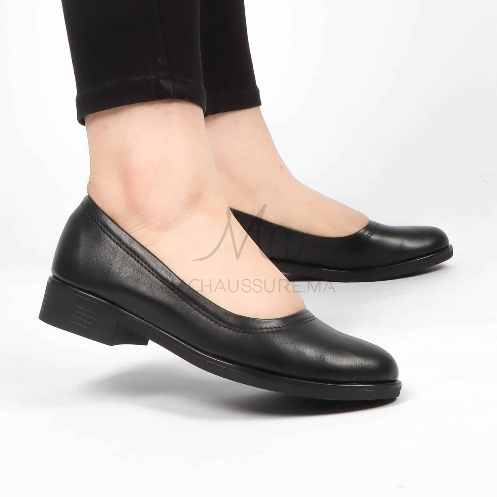 Manon - Mocassins Femmes en Noir.