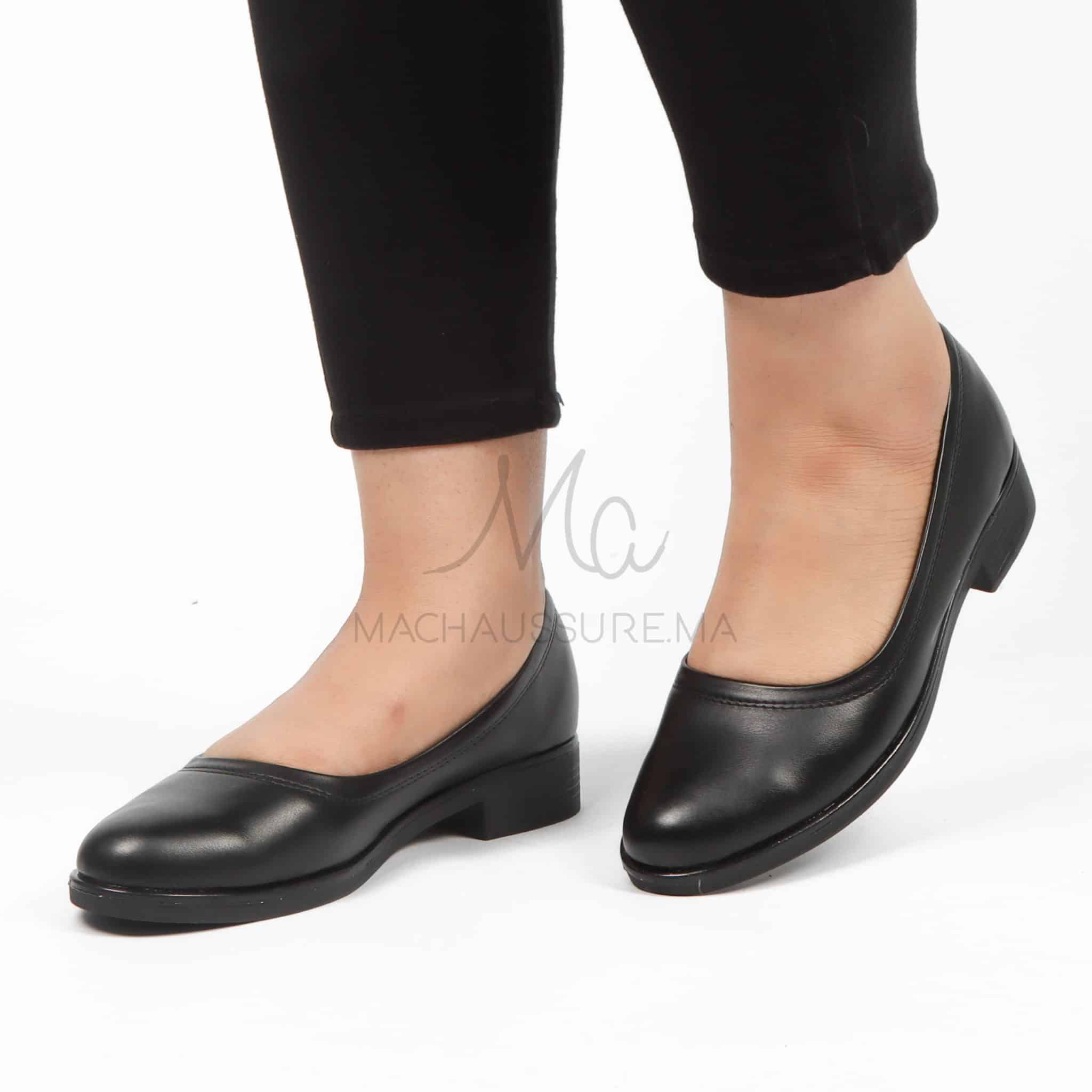 Manon - Mocassins Femmes en Noir.